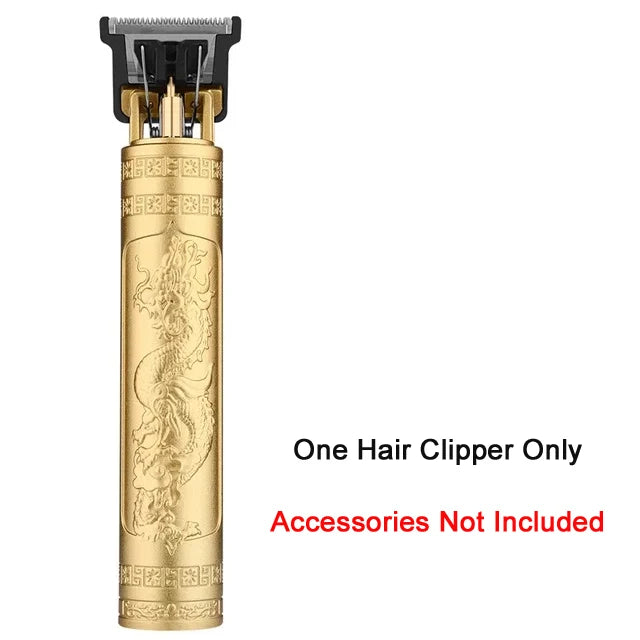 Vintage T9 Rechargeable Hair Trimmer for Men Stainless Steel Blade with Fast Charging
