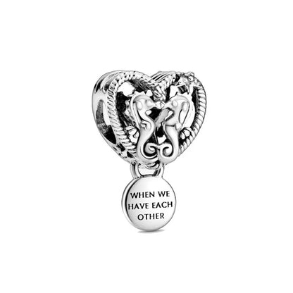 Summer Starfish Sunflower Dolphin Fish Pendant Jewelry Beads for Charm Bracelet Necklace