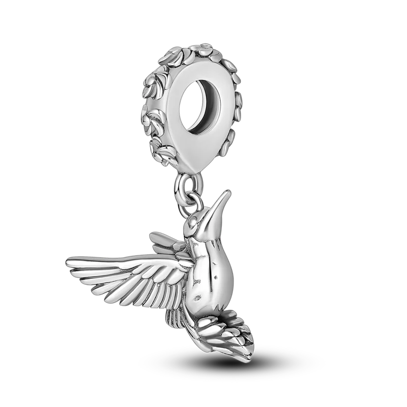 Elegant 925 Sterling Silver Butterfly Airplane Dangle Beads for Charm Bracelets