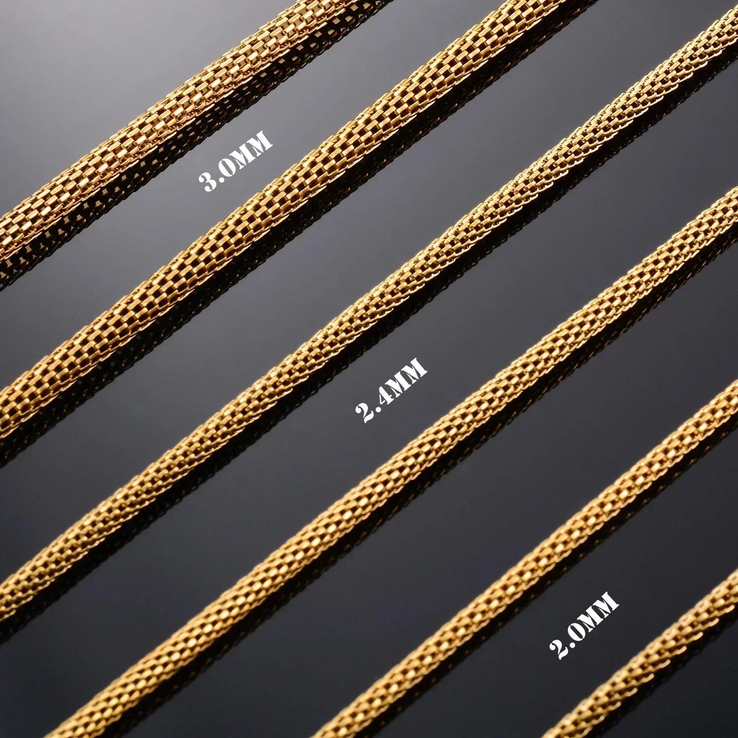 Gold Plated Adjustable Stainless Steel Lantern Necklace for DIY Jewelry Making