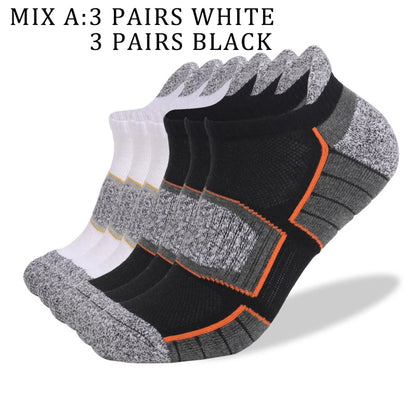 6 Pairs Mens Anti Slip Terry Sole Hiking Socks Arch Support