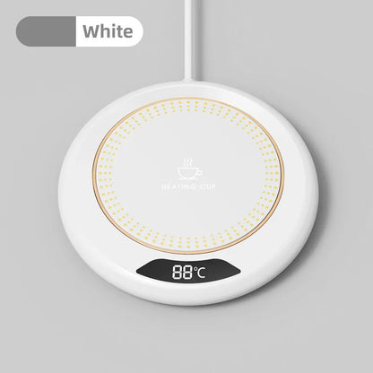1PC Thermostatic Heating Coaster USB Home Heating Coaster 3-Speed Adjustment 55 Degrees Temperature WHITE