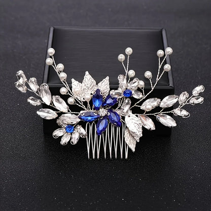Silver Pearl Rhinestone Bridal Hair Combs - Top-Rated Wedding Hair Accessories for Women Silver 22