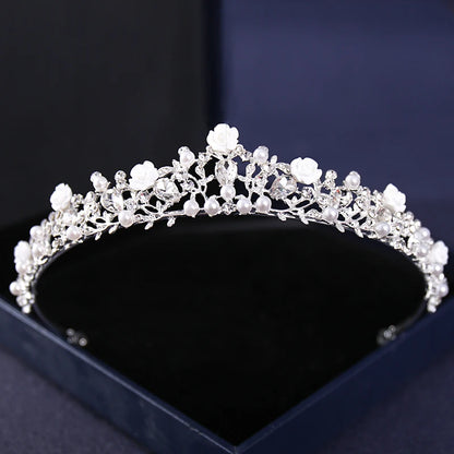 Silver Crysta Baroque Vintage Tiara - Top-Rated Wedding Hair Accessory for Brides & Pageants Silver 10