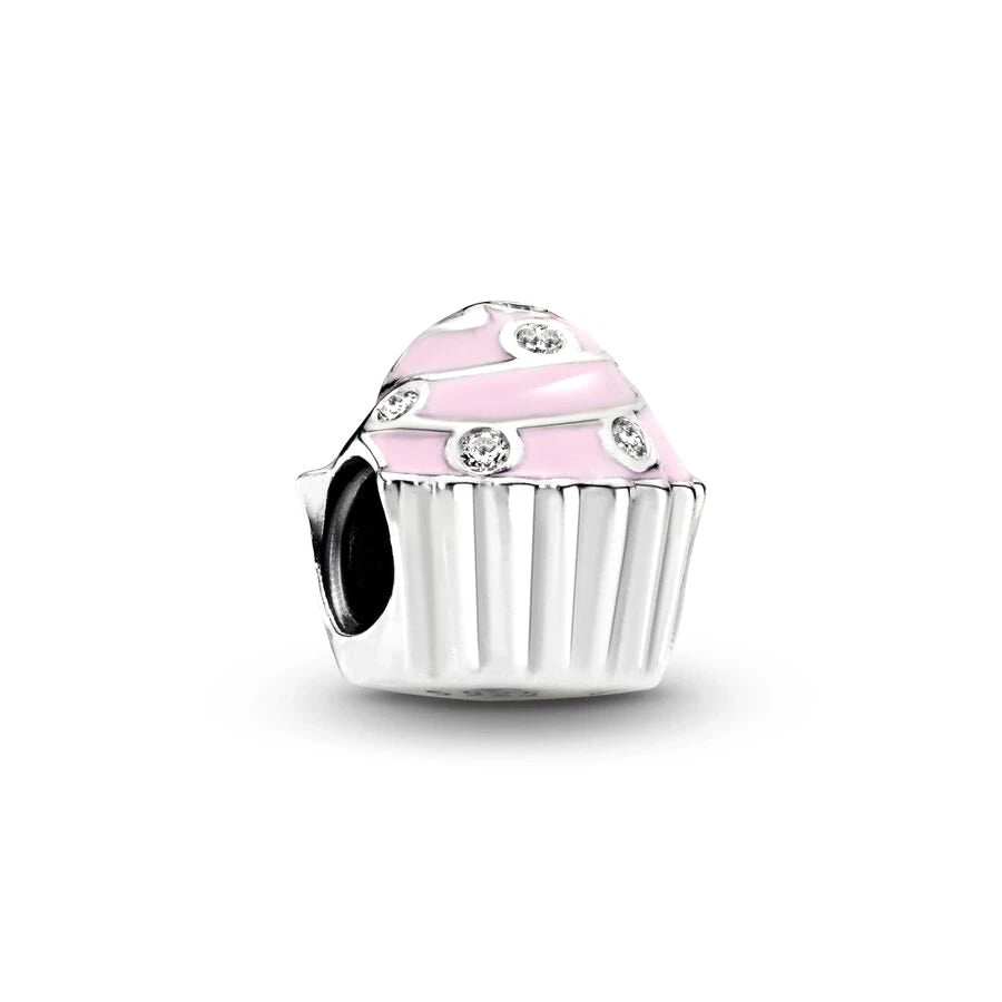 Hot Pink Murano Glass Charm Bead For 925 Bracelet Pendant