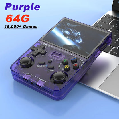BOYHOM R36XX Handheld Retro Game Console 3.5 Inch IPS 640 x 480 Screen 256GB Expandable Storage 3000mAh Battery WiFi Type C Support 128GB And 64GB Game Libraries