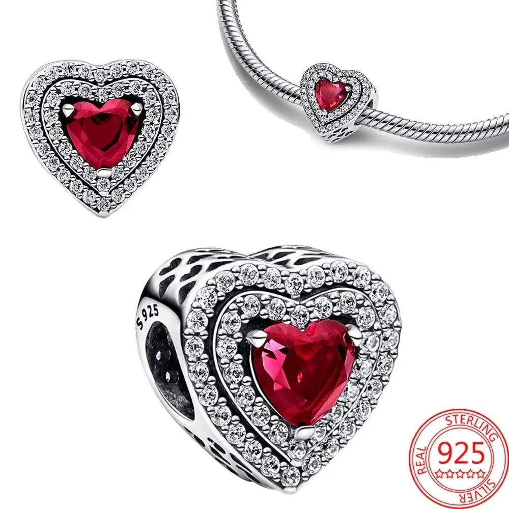 925 Sterling Silver Festive Cookie House Heart Nutcracker Dangle Charm for DIY Christmas Tree and Original Bracelet Gift