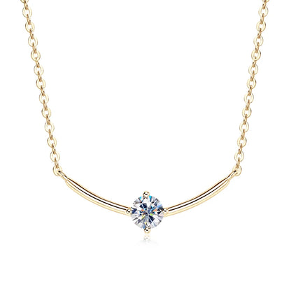 Lnngy Minimalist 925 Sterling Silver Moissanite Choker Necklace for Women