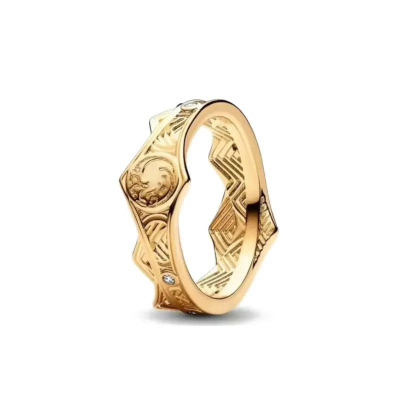 European 925 Silver Gold Bow Ring with Zircon for Exquisite Women's Jewelry at Wedding Parties