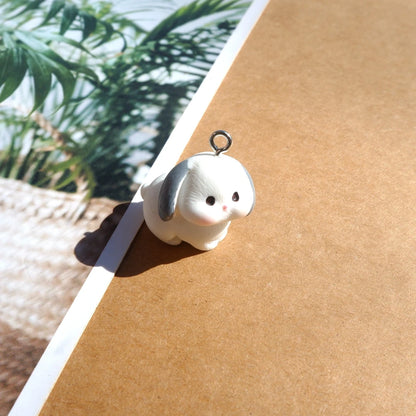 3D Resin Rabbit Charms Set for DIY Jewelry and Crafting