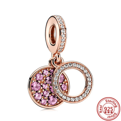 Fit Original Pantaro 925 Silver Zodiac Charm Bracelet with Colorful Zircon Beads Y457