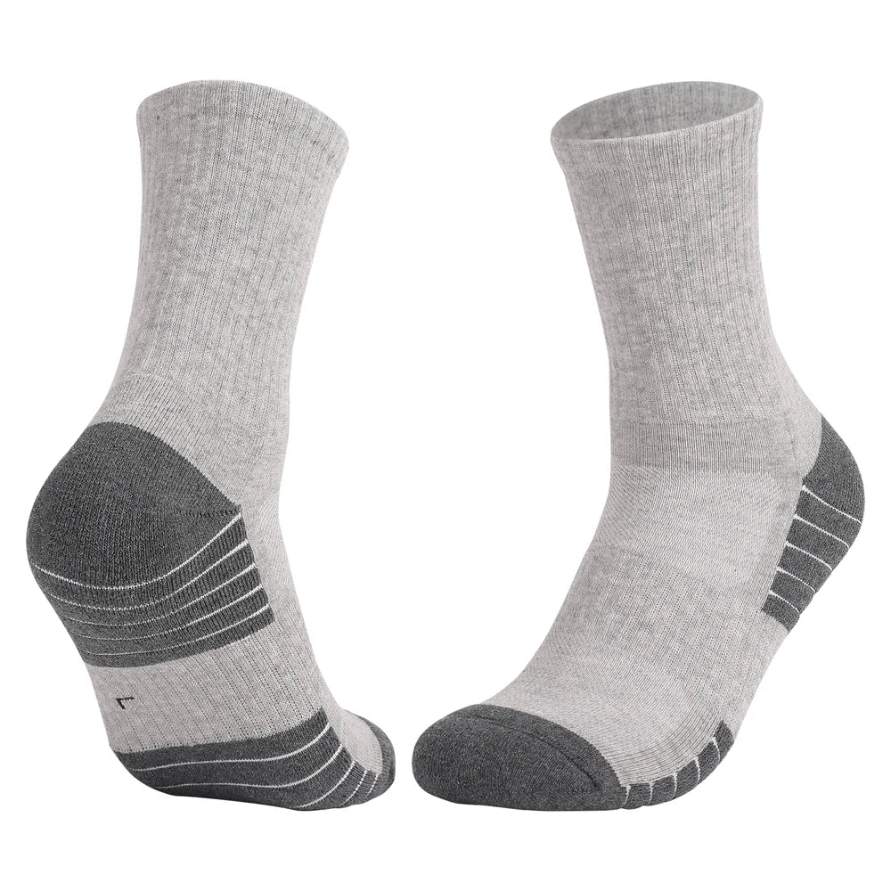 Plus Size Cotton Cycling Crew Socks Thick Towel Antislip