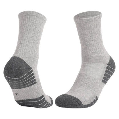 Plus Size Cotton Cycling Crew Socks Thick Towel Antislip