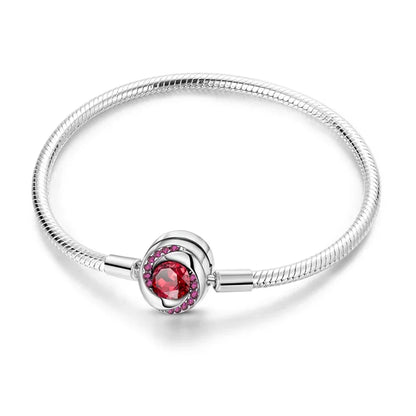 925 Sterling Silver Heart Lock Snake Bone Chain Bangle Women’s Classic Zircon Bracelet Fine Jewelry Party Gift