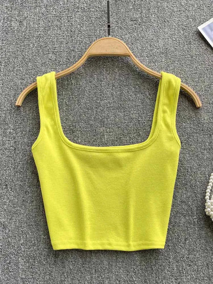 Women Backless Y2K Slim Fit Crop Tank Top Sleeveless