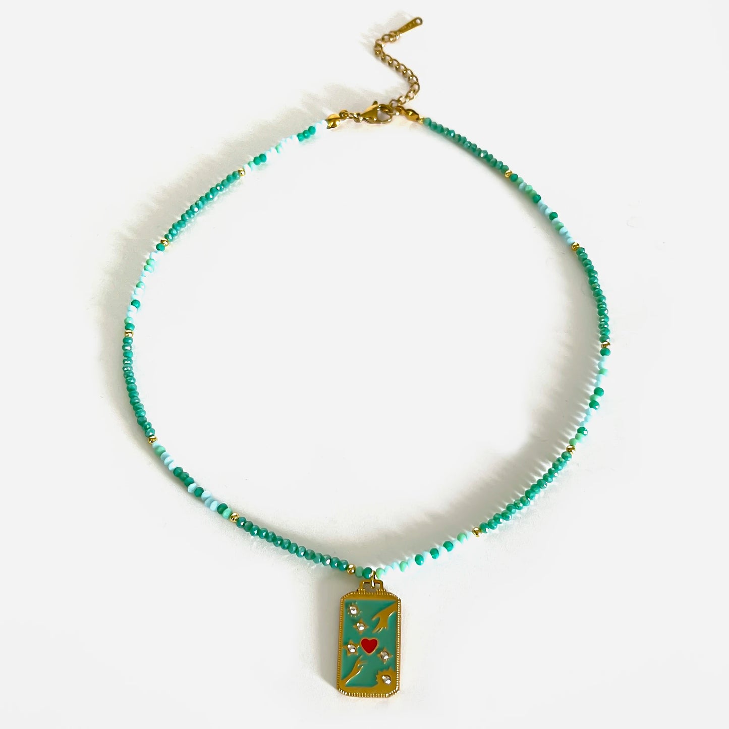 Peri'sBox Bohemian Multi-Color Acrylic Beaded Pendant Necklace for Women