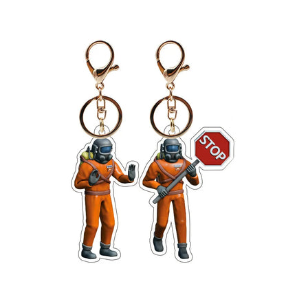 Lethal Company 2025 Cartoon Figure Keychain for Men Fans Gift Cosplay Bag Accessory