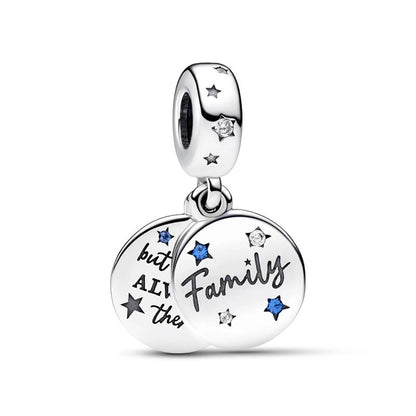 925 Sterling Silver Santa Elk Moon Star Bead Charm Cute