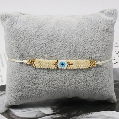 ZHONGVI Multicolored Evil Eye Miyuki Bead Bracelet for Women – Trendy Friendship Jewelry