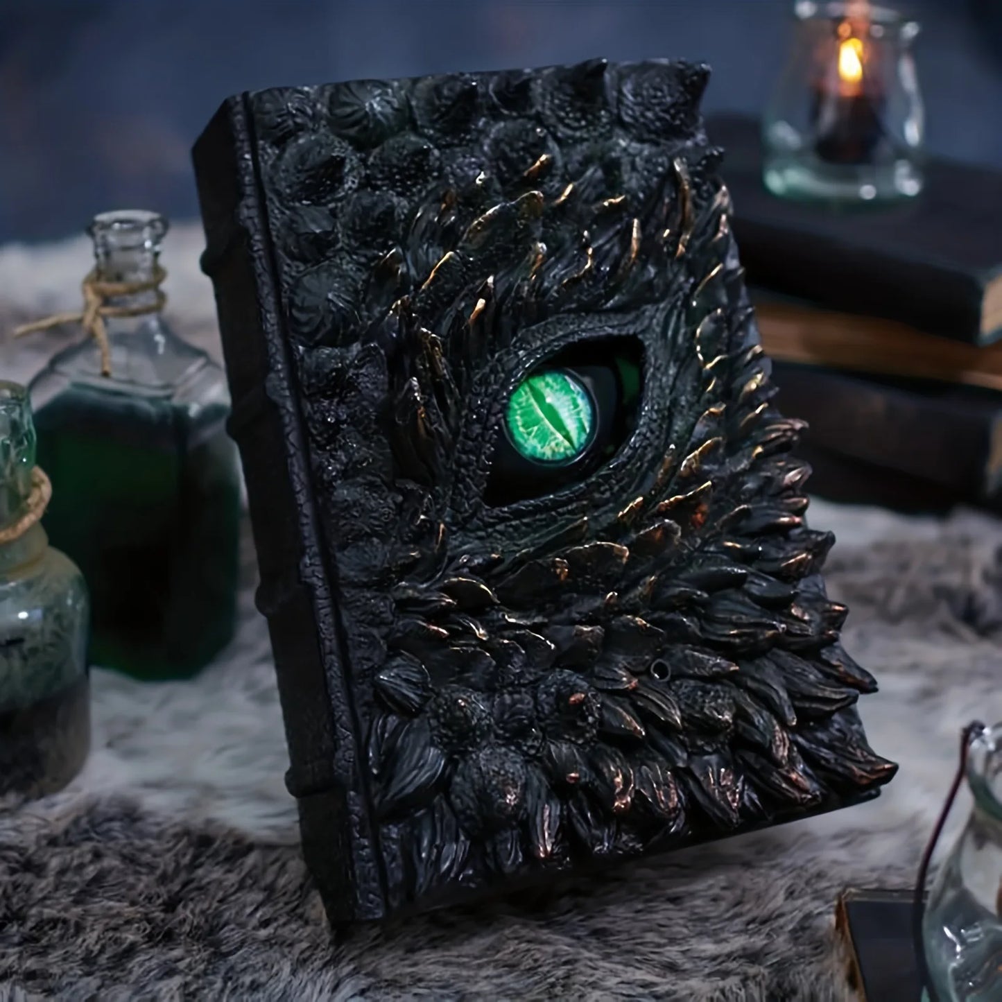 3D Halloween Dragon Eye Resin Book Decoration Ornament