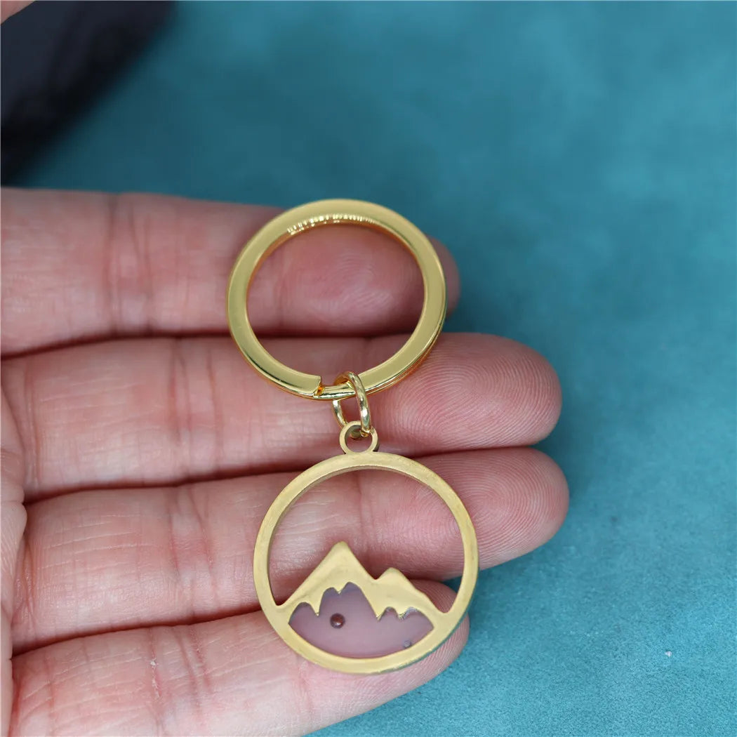 Nedar Mustard Seed Pendant Keyring for Women with Christian Dandelion Seeds Keychain