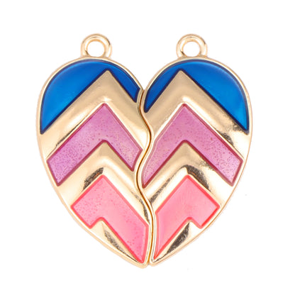 Sweet Heart Rainbow Butterfly Best Friend Charms for DIY Necklace Jewelry Making