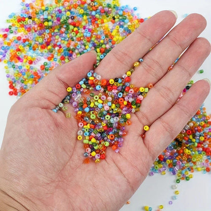 Vibrant 80000PCS 3mm Glass Seed Beads Kit for DIY Jewelry Crafting and Handmade Creations