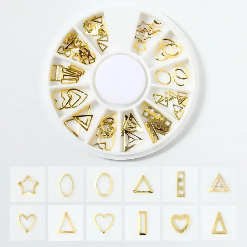 Resin Filling Metal Rivet Moon Stars Nail Art Decorations Mixed Beach Ocean Style Jewelry DIY Charms PP-XY-17