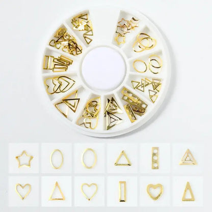 Resin Filling Metal Rivet Moon Stars Nail Art Decorations Mixed Beach Ocean Style Jewelry DIY Charms PP-XY-17