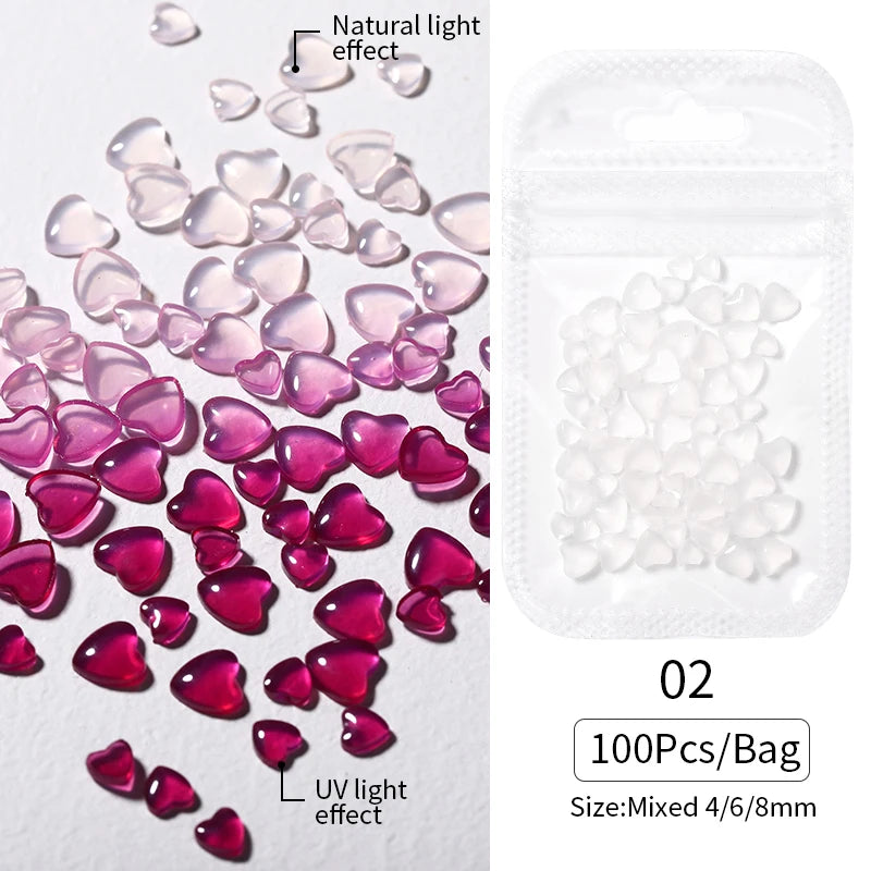 Kawaii Lollypop 3D Nail Art Charms Set with Resin Butterfly and Bear Rhinestones
