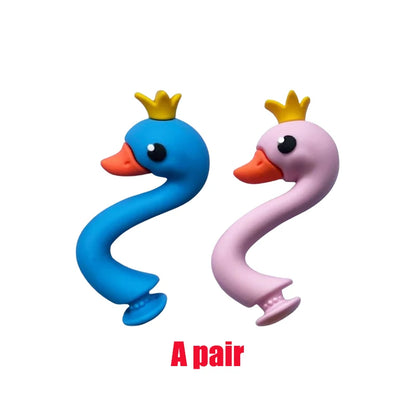 Whimsical 3D Swan Shoe Charms PVC Accessories for Customizing Shoes and Bags