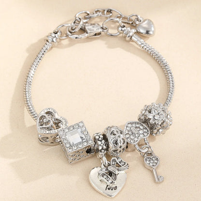 Women's Fashion Beaded Love Bracelet Exquisite Sterling Silver Jewelry for Every Occasion SMT005