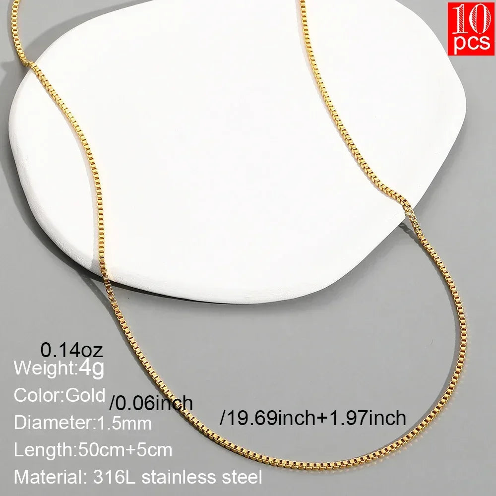 Elegant Blue Eye Heart Necklace Set for Women with Golden Star and Bee Charms on Stainless Steel Chain