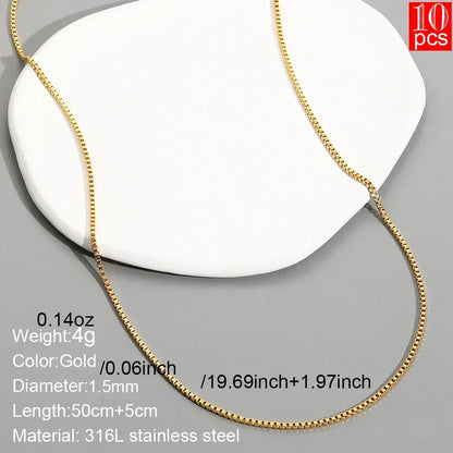 Elegant Blue Eye Heart Necklace Set for Women with Golden Star and Bee Charms on Stainless Steel Chain