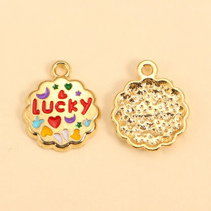 Gold-Plated Enamel Letter Charms Set for DIY Jewelry and Accessories
