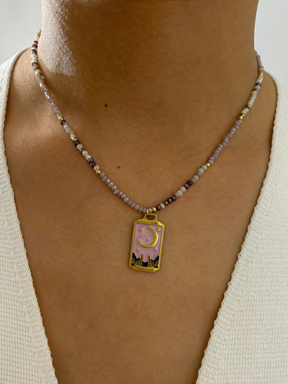 Peri'sBox Bohemian Multi-Color Acrylic Beaded Pendant Necklace for Women