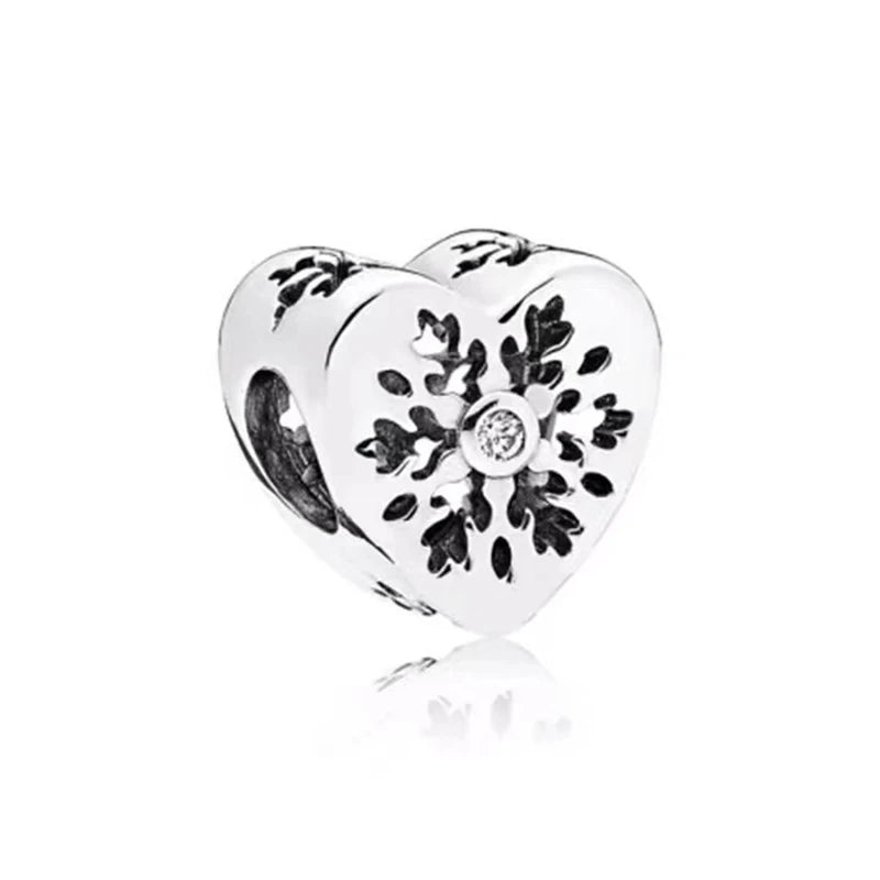 Miniso Snowflake Charm Beads 925 Sterling DIY Bracelet