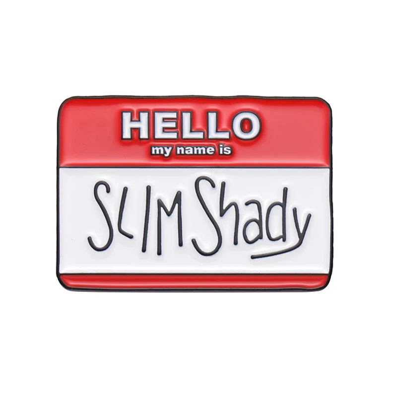 Quirky Anxious Dialog Enamel Lapel Pins for Unique Fashion Statements