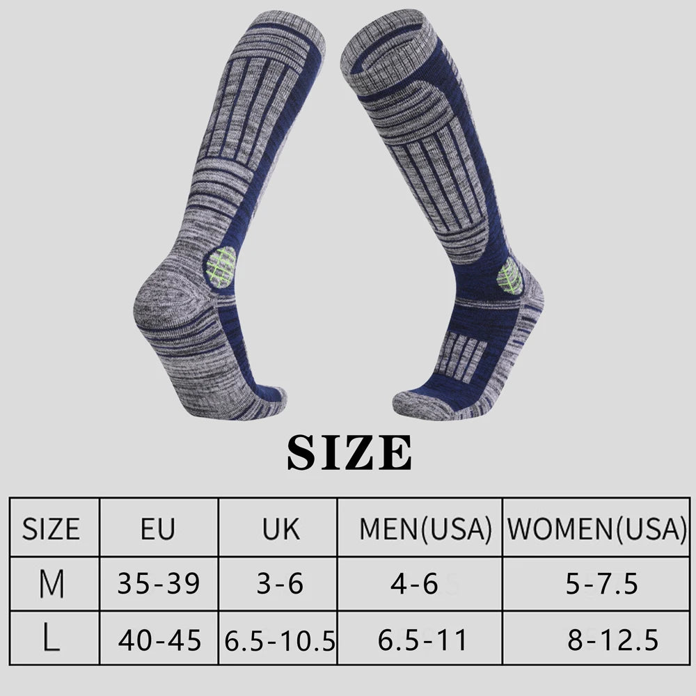 Thermal Winter Ski Socks Unisex High Elastic Thick Warm