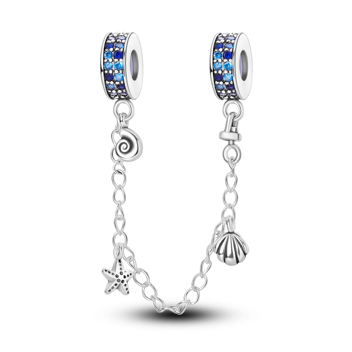 Moonlit Charm Clip 925 Silver Safety Chain Clasp for DIY Bracelets Jewelry for Women and Girls KTC687