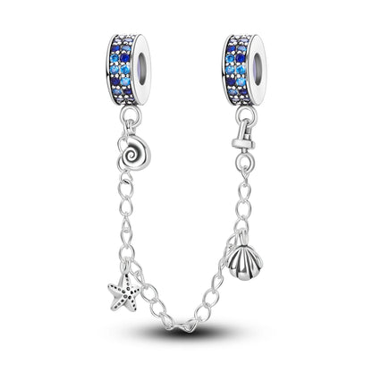 Moonlit Charm Clip 925 Silver Safety Chain Clasp for DIY Bracelets Jewelry for Women and Girls KTC687
