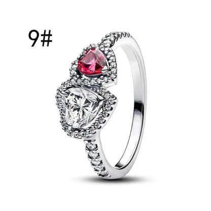 925 Sterling Silver Pink Bow Zircon Jewelry Set Necklace Earrings Bracelet DIY Gift for Women