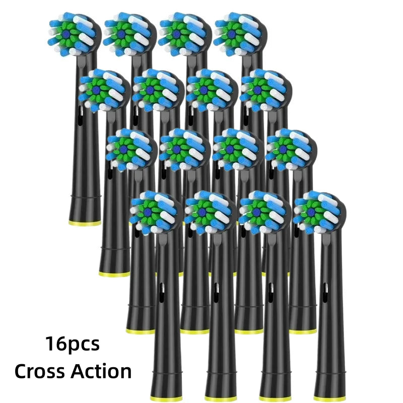 16/20PCS Brush Head Nozzles for Oral B Electric Toothbrush 16 Cross Action 1