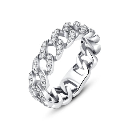Elegant 925 Sterling Silver Zircon Ring for Women Mother's Day Gift B5928