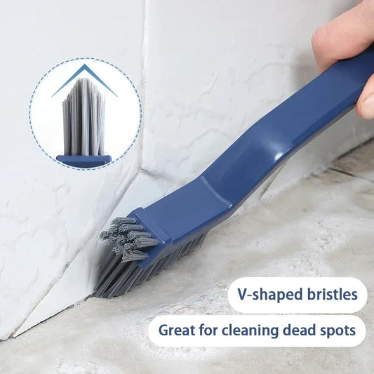 Effective Cleaning Brush for Corners and Gaps - 2-in-1 Multipurpose Tile and Bathroom Brush