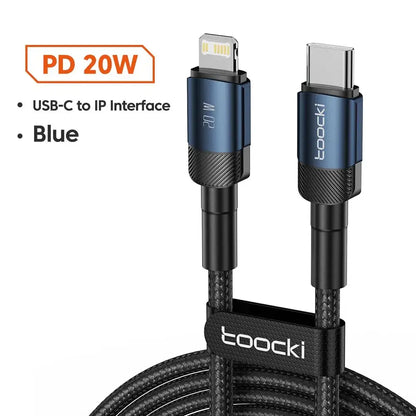Toocki USB Type C Cable Fast Charging USB C Charger Cord 1m 2m USB A to C Green