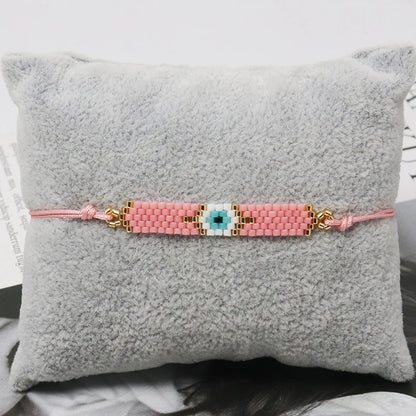 ZHONGVI Multicolored Evil Eye Miyuki Bead Bracelet for Women – Trendy Friendship Jewelry