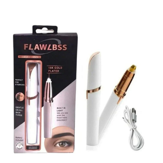 Electric Eyebrow Trimmer Mini Portable Rechargeable Hair Remover C536-whlte