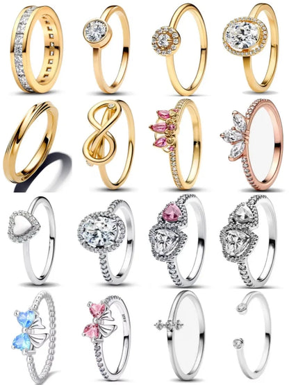Elegant 925 Silver Bow Heart-Shaped Ring with Zircon for Women Perfect for Weddings and Special Occasions