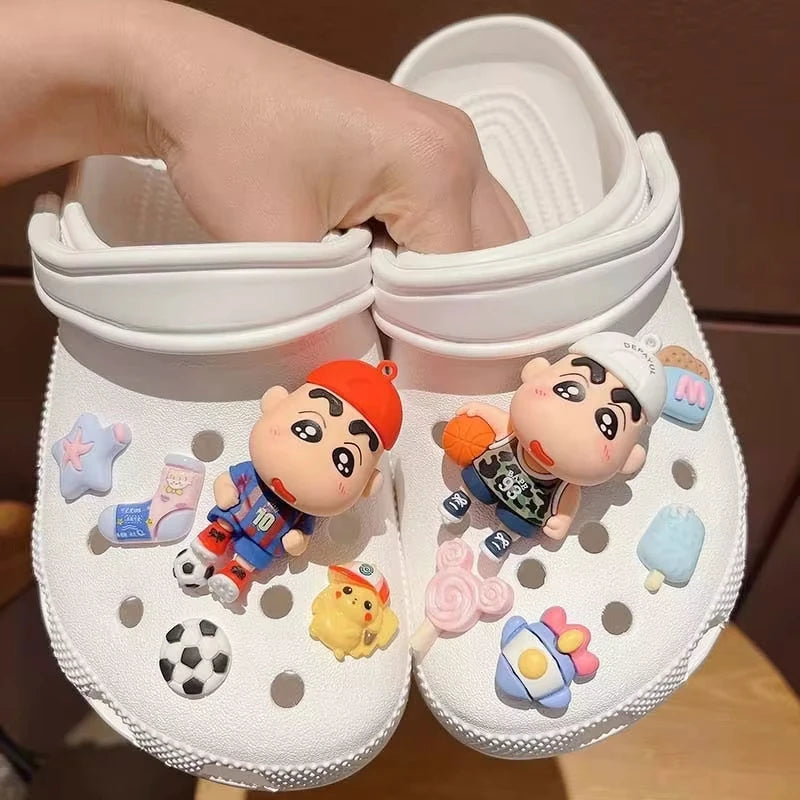 Miniso 3D Resin Cartoon Anime Shoe Charms for Clog Sandals Girls Boys Gift Party